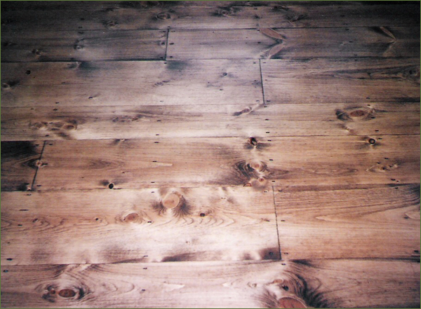 Wood floor repair and stain
